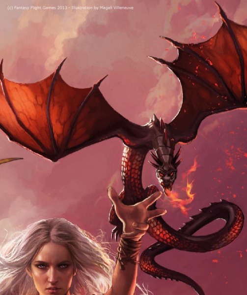 پرونده:MagaliVilleneuve DaenerysTargaryen drogon.JPG